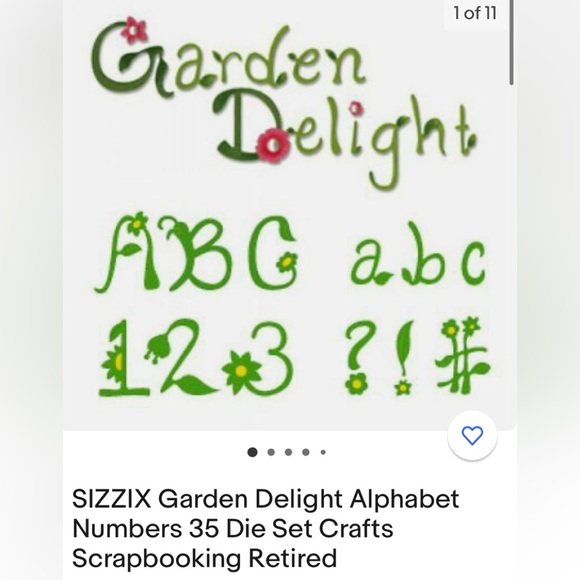 New Sizzix Garden Delights die cut sizzixlet letters numbers and punctuation - Picture 6 of 13